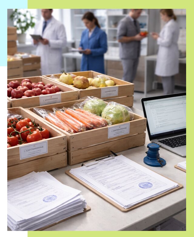 Сертификация овощей и фруктов в Ивантеевке от 8744 р. | Алешин-Внт