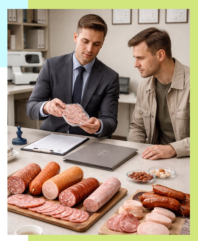 Сертификация колбасных изделий в Ивантеевке от 7715 р. | Алешин-Внт