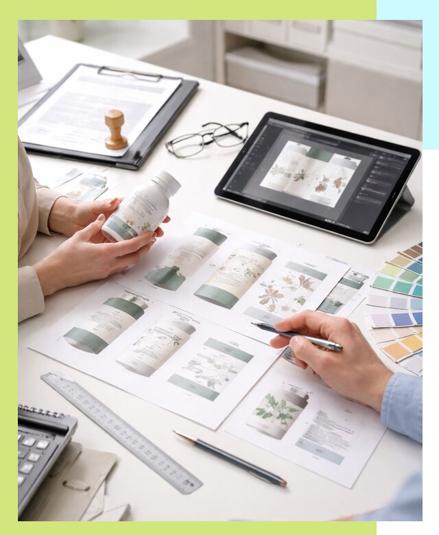 Профессиональная разработка дизайна и текста этикетки продукции в Ивантеевке