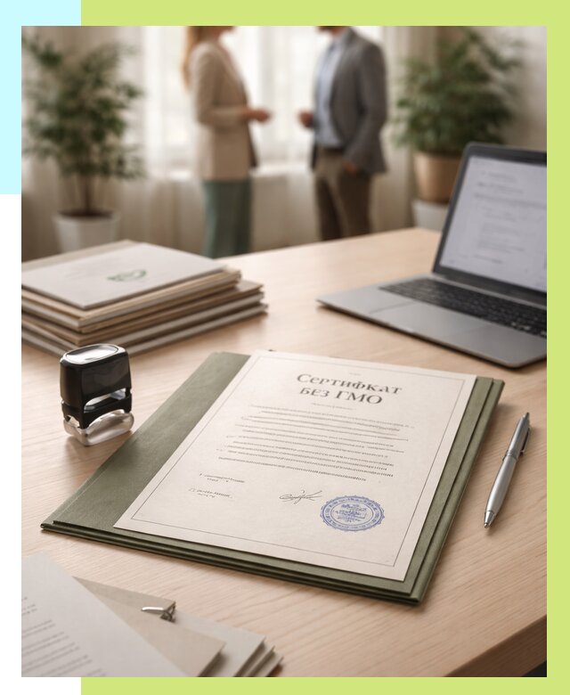 Сертификат без ГМО в Ивантеевке от 7715 р. оформить срочно Алешин-Внт