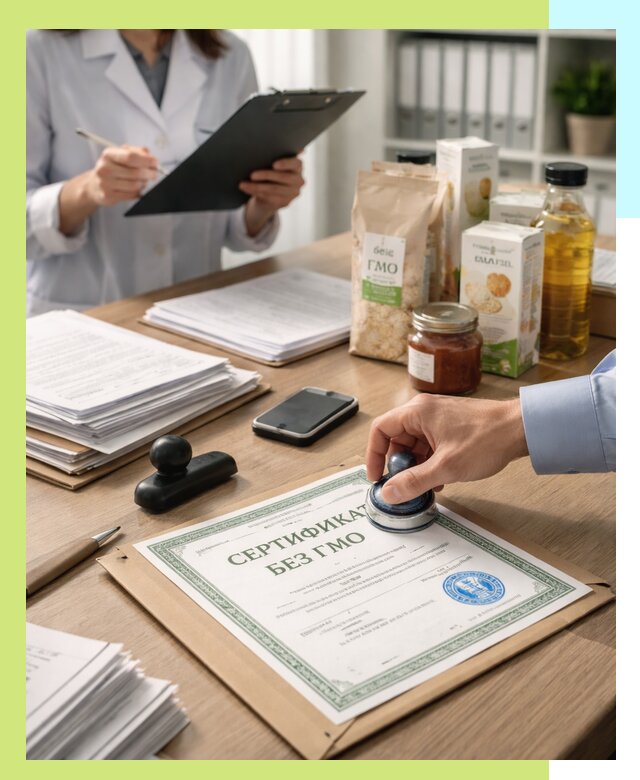 Получение сертификата Без ГМО для продукции в Ивантеевке
